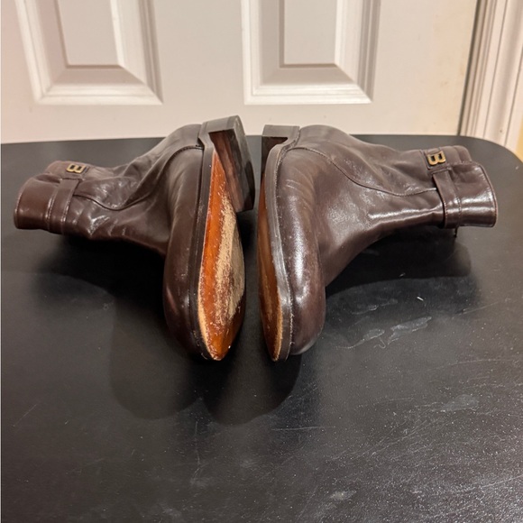 Bally Brown Leather Ankle Rudy Boots with Golden Buckle size 8.5 main image 7